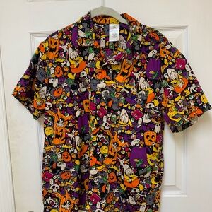 Disney Orange‎ and Purple Casual Button Down Shirt
